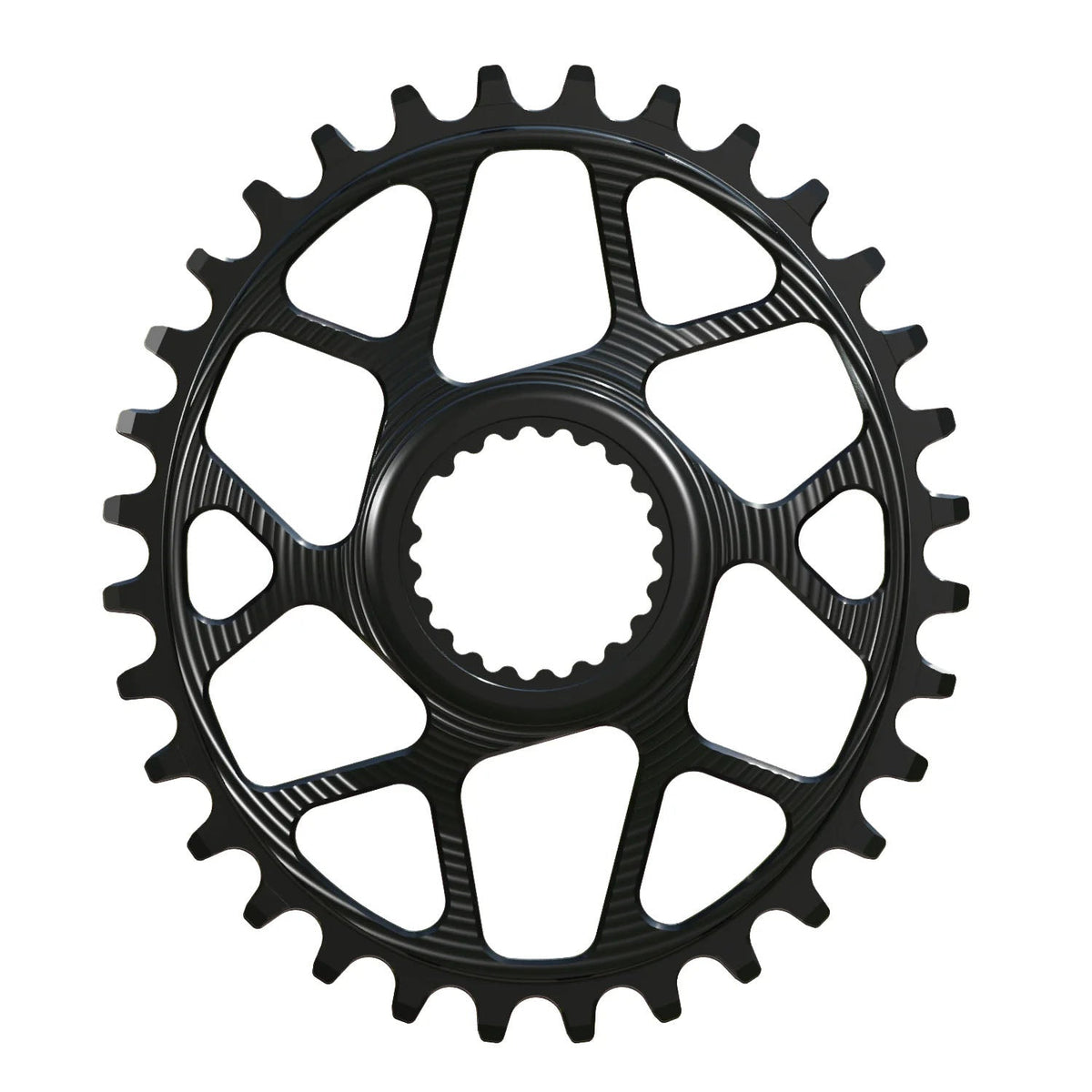Works Components Oval Chainring - 32t - Shimano DM - 3mm Offset - Blac ...