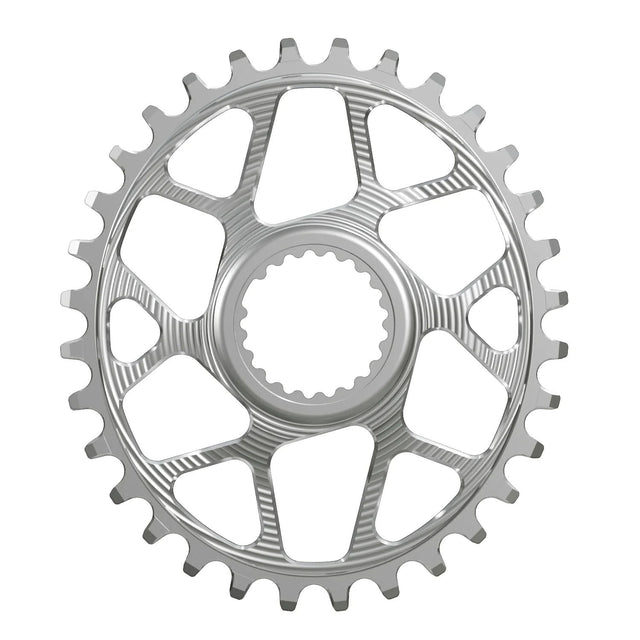 Works Components Oval Chainring - 32t Shimano DM - 3mm Offset - Silver - The Lost Co. - Works Components - WCSHM-O-32-SILVER - 5060894516624 - 