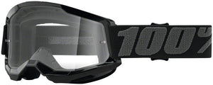 100% Strata 2 Goggles - Black/Clear - The Lost Co. - 100% - EW0171 - 196261001907 - -
