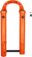 Load image into Gallery viewer, 2021 + Fox 38 Fork Lower Leg Assembly - 27.5&quot; - 180mm Max Travel - 15x110 QR Boost - Factory Shiny Orange - The Lost Co. - Fox Racing Shox - FK5953 - 821973396811 - -