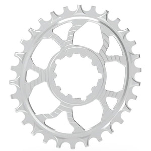 5Dev 7075 6% Oval Chainring 3mm Offset 32T - Raw/Clear - The Lost Co. - 5Dev - B-FD2420 - 850049514255 - -