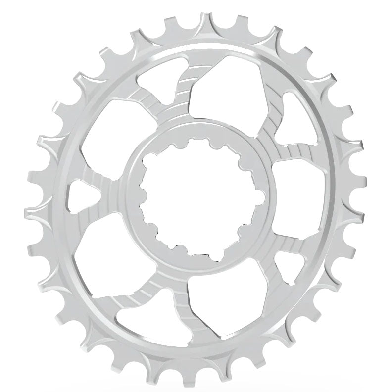 5Dev 7075 Oval Chainring 3mm Offset 30T - Raw/Clear - The Lost Co. - 5Dev - B-FD2411 - 850042201701 - -