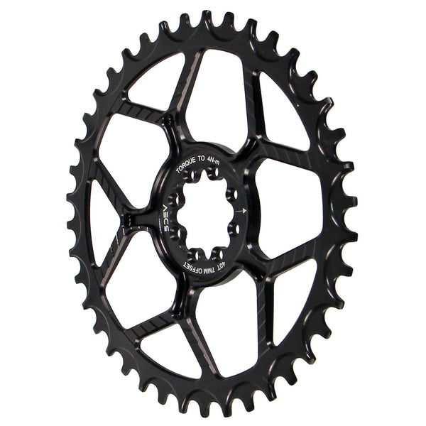 5Dev 7075 Road Chainring 8-Bolt Sram 40T - Black 5Dev 7075 Road Chainring 8-Bolt Sram 40T - Black