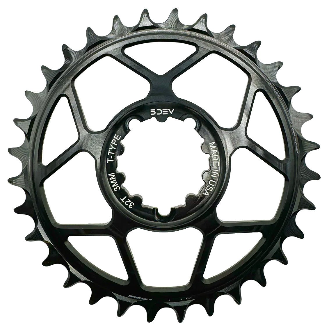 5DEV 30T 3mm OFFSET アルミ製 チェーンリング 5dev-chainring-t-type-sram-3-