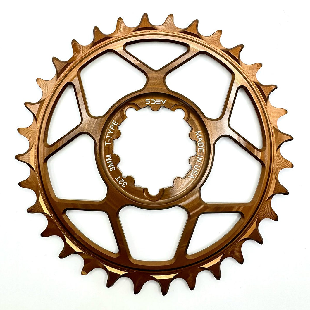 5DEV Chainring - T-Type SRAM 3-Bolt Chainring - 3mm Offset - 32T - Kash - The Lost Co. - 5Dev - B-FD2387 - 850058721095 - -