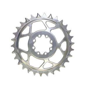 5DEV Chainring - T-Type SRAM 8-Bolt Chainring - 3mm Offset - 30T - Raw Silver/Clear - The Lost Co. - 5Dev - B-FD2391 - 850058721170 - -