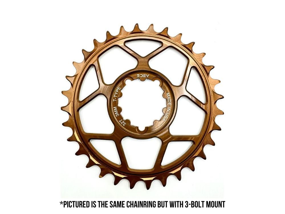 5DEV Chainring - T-Type SRAM 8-Bolt Chainring - 3mm Offset - 32T - Kash - The Lost Co. - 5Dev - B-FD2398 - 850058721231 - -