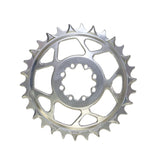5DEV Chainring - T-Type SRAM 8-Bolt Chainring - 3mm Offset - 34T - Raw Silver/Clear - The Lost Co. - 5Dev - B-FD23991 - 850058721255 - -