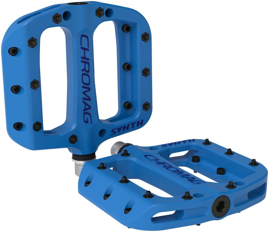 chromag synth pedals Chromag Synth Platform Pedals Blue