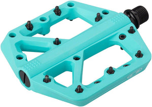 Crank Brothers Stamp 1 Pedals - Platform Composite 9/16" Turquoise Small - The Lost Co. - Crank Brothers - PD8559 - 641300163905 - -