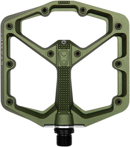 Crank Brothers Stamp 7 Pedals - Platform Aluminum 9/16" Dark Camo Green - The Lost Co. - Crank Brothers - PD0091 - 641300167255 - -