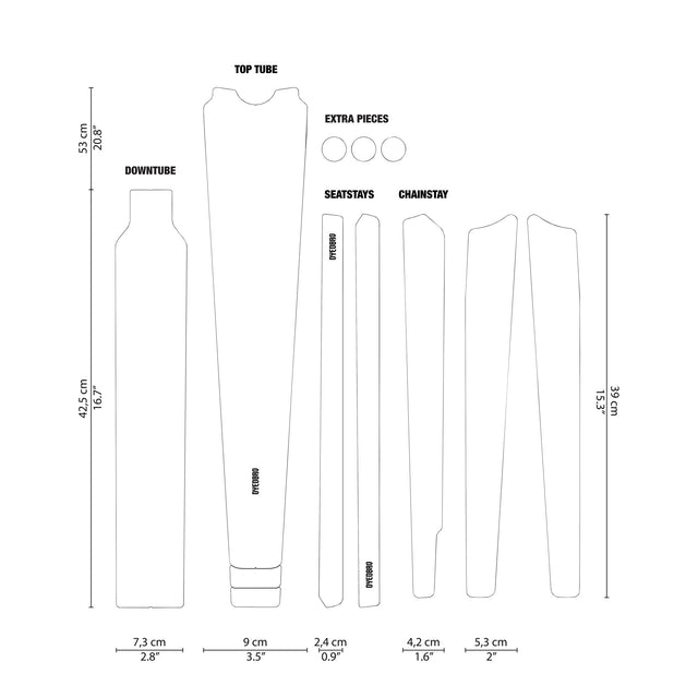 DYEDBRO Gravel Frame Protection - Clear Glitter - The Lost Co. - DYEDBRO - B-DB3999 - 8400000333092 - -