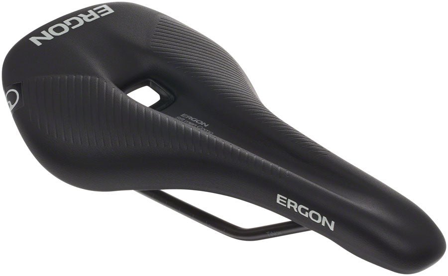 Ergon SR Comp Men's Saddle - Titanium Rails - Black - Small/Medium