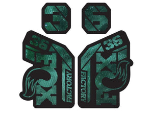 Ground Keeper Fox 36 Factory Decals - The Lost Co. - Ground Keeper Fenders - SQ7307561 - 723803858196 - Space Cadet Green -