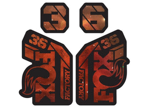 Ground Keeper Fox 36 Factory Decals - The Lost Co. - Ground Keeper Fenders - SQ7604992 - 723803858172 - Space Cadet Amber -