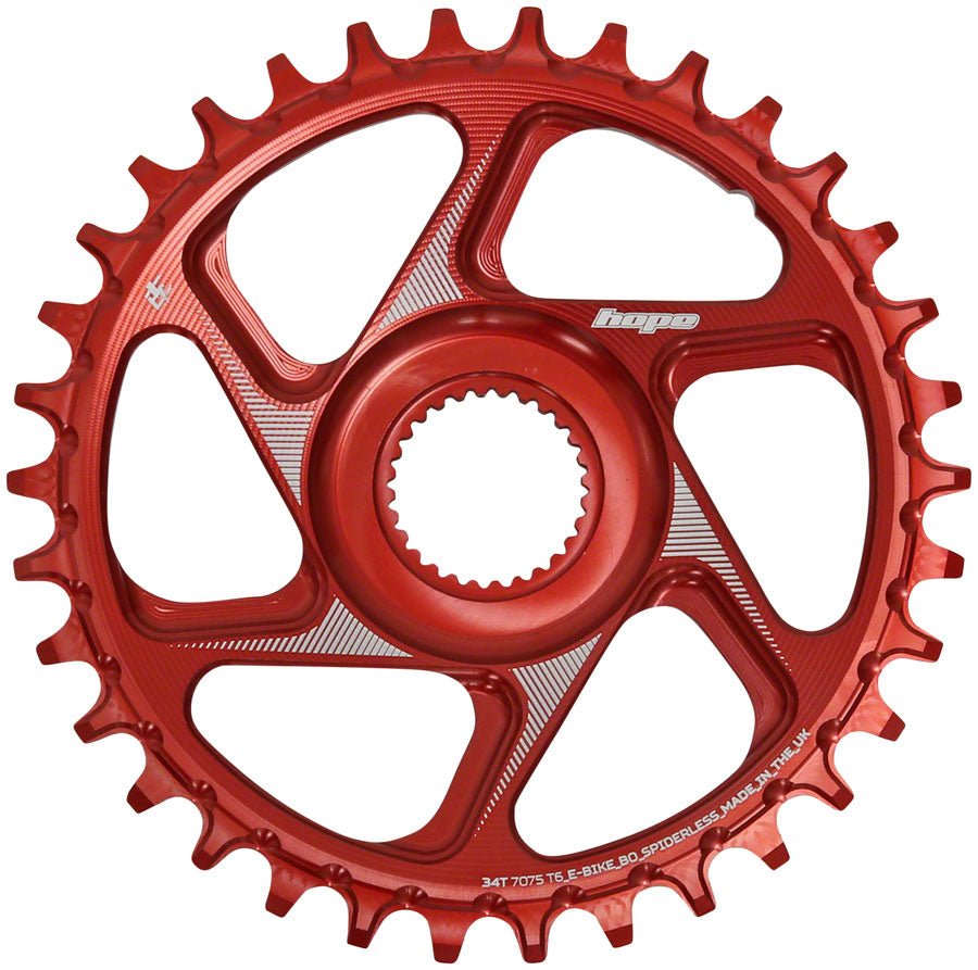 Hope Bosch Gen 4 eBike Chainring - 34t Red - The Lost Co. - Hope - CR4385 - 5056033499590 - -