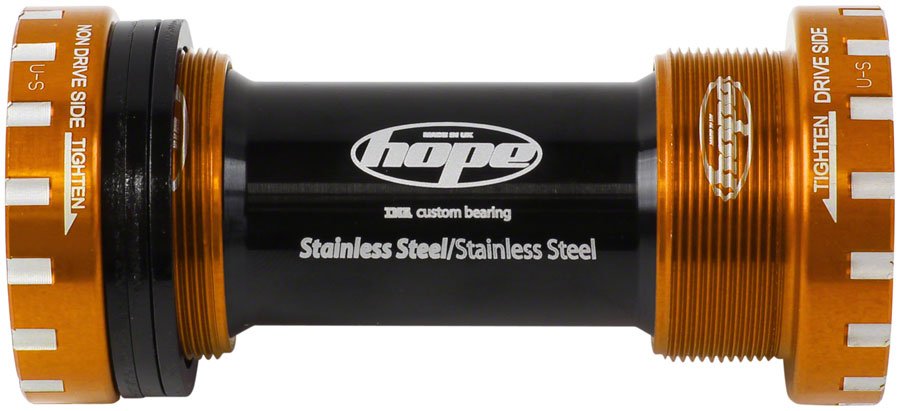 Hope BSA Threaded Bottom Bracket - 68/73mm For 24mm Spindle Stainless Orange - The Lost Co. - Hope - CR4370 - 5055168092201 - -