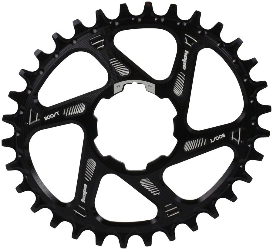 Hope Oval Spiderless Retainer Chainring - 32t Boost Hope Direct Mount Black - The Lost Co. - Hope - CR4376 - 5056033445603 - -