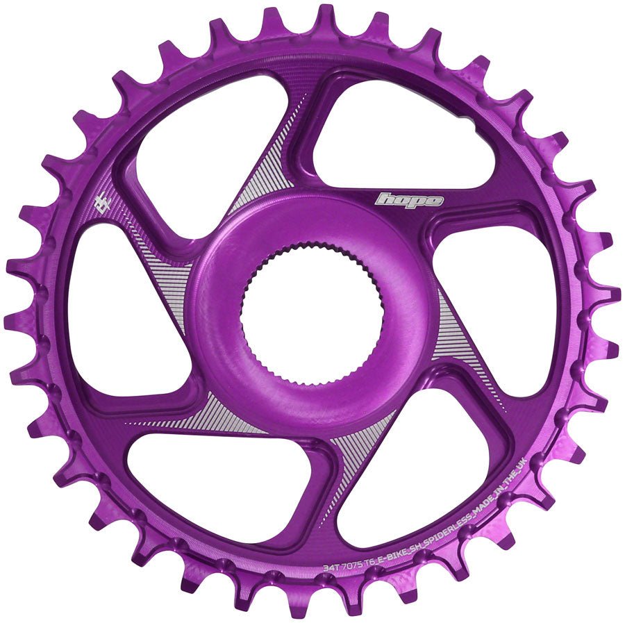 Hope Shimano eBike Chainring - 34t Purple - The Lost Co. - Hope - CR4396 - 5056033499644 - -