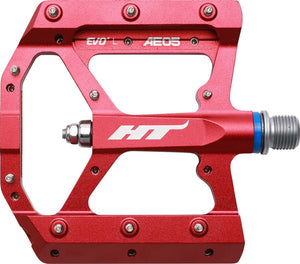 HT AE05 Evo+ Pedals - Platform Aluminum 9/16" Red - The Lost Co. - HT Components - PD4919 - 4715872481494 - -