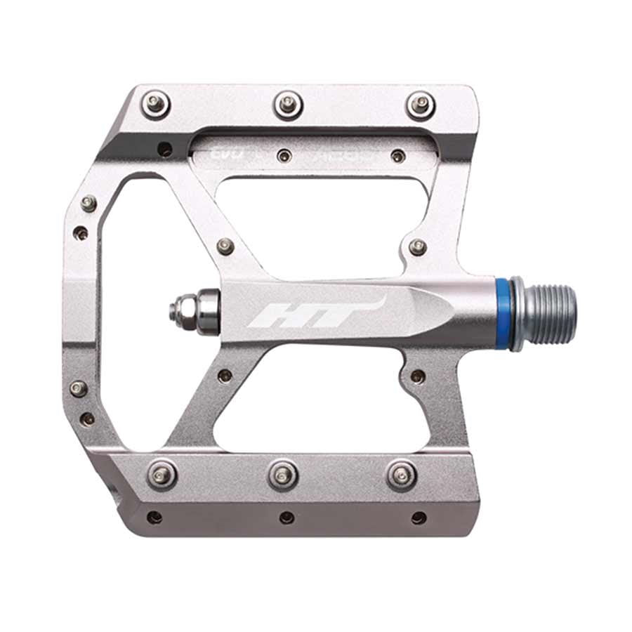 HT Components AE05 EVO+ Platform Pedals Body: Aluminum Spindle: Cr-Mo 9/16 Grey Pair - The Lost Co. - HT Components - H451004-03 - 4715872481470 - -