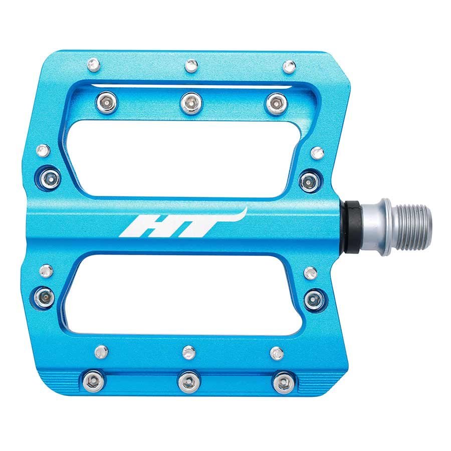 HT Components AN14A Nano Platform Pedals Body: Aluminum Spindle: Cr-Mo 9/16 Blue Pair - The Lost Co. - HT Components - H451006-03 - 4711126200095 - -
