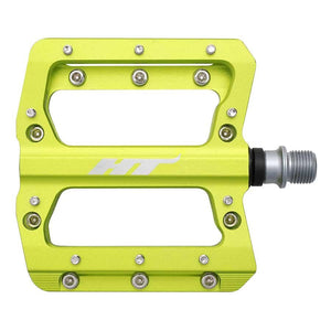HT Components AN14A Nano Platform Pedals Body: Aluminum Spindle: Cr-Mo 9/16 Green Pair - The Lost Co. - HT Components - H451006-05 - 4711126200118 - -