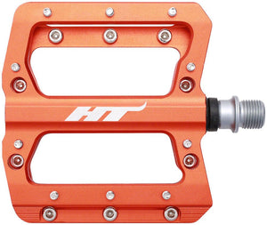 HT Components AN14A Nano Platform Pedals Body: Aluminum Spindle: Cr-Mo 9/16 Orange Pair - The Lost Co. - HT Components - PD4921 - 4715872481043 - -