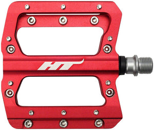 HT Components AN14A Pedals - Platform Aluminum 9/16" Red - The Lost Co. - HT Components - PD1470 - 4711126201030 - -