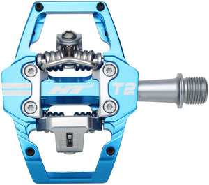 HT Components T2 Pedals - Dual Sided Clipless Platform Aluminum 9/16" Marine Blue - The Lost Co. - HT Components - PD1414 - 4711126208954 - -