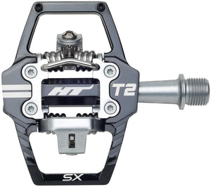 HT Components T2-SX Pedals - Dual Sided Clipless Platform Aluminum 9/16" BLK - The Lost Co. - HT Components - H451067-01 - 4711126209159 - -