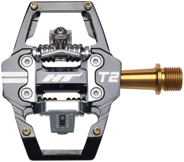 HT Components T2T Pedals - Dual Sided Clipless Platform Aluminum 9/16" BLK - The Lost Co. - HT Components - PD1420 - 4711126209029 - -