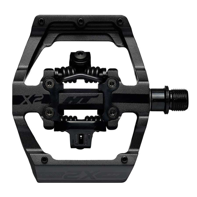 HT Components X2 DH Race Pedals Body: Aluminum Spindle: Cr-Mo 9/16 Stealth Black Pair - The Lost Co. - HT Components - H450998-01 - 4711126207247 - -