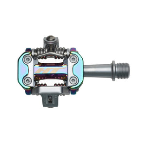 HT Pedals M2 Clipless Pedals CrMo - Oil Slick - The Lost Co. - HT Components - H451068-03 - 4711126208534 - -