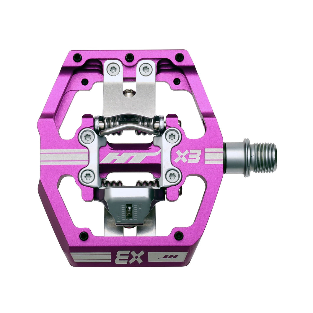 HT Pedals X3 Clipless Platform Pedals CrMo - Purple - The Lost Co. - HT Components - B-HX1204 - 4711126208695 - -