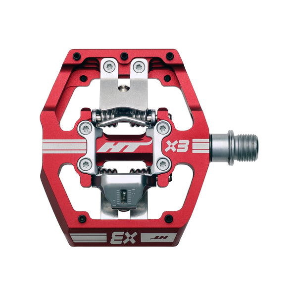 red spd pedals HT Pedals X3 Clipless Platform Pedals CrMo