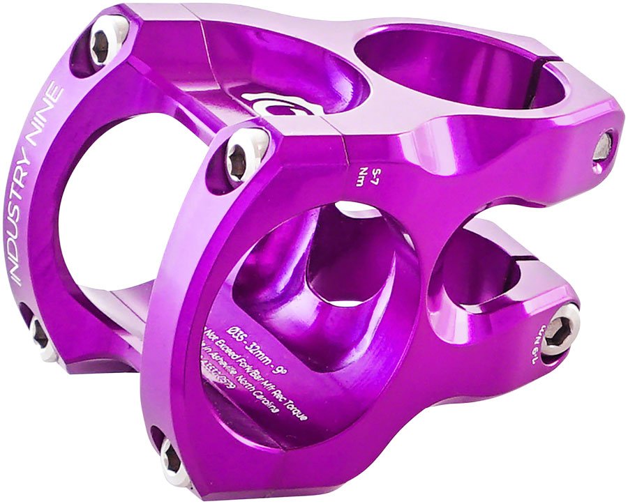 NINE INDUSTRIES A35 ステム 青/ピンク 35mm Industry Nine A35 Stem - 35mm Clamp - 50mm Length - Pink