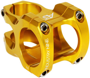 Industry Nine A35 Stem - 32mm 35mm Clamp +/-5 1 1/8" Aluminum Gold - The Lost Co. - Industry Nine - SM6055 - 810098985499 - -