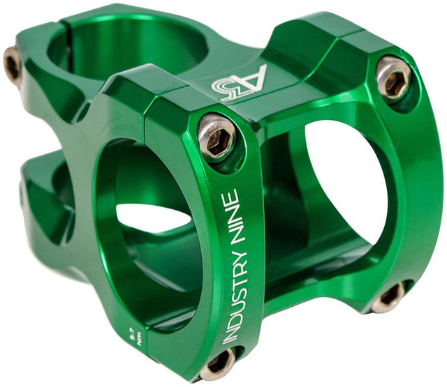 Industry Nine A35 Stem - 32mm 35mm Clamp +/-5 1 1/8" Aluminum Green - The Lost Co. - Industry Nine - SM6060 - 810098985802 - -