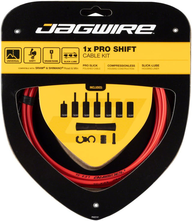 Jagwire 1x Pro Shift Cable Kit - Road/Mountain - SRAM/Shimano - Red - The Lost Co. - Jagwire - CA4468 - 4715910040201 - -