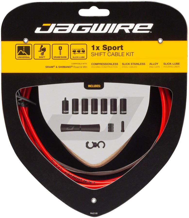 Jagwire 1x Sport Shift Cable Kit - Road/Mountain - SRAM/Shimano - Red - The Lost Co. - Jagwire - CA4686 - 4715910041192 - -