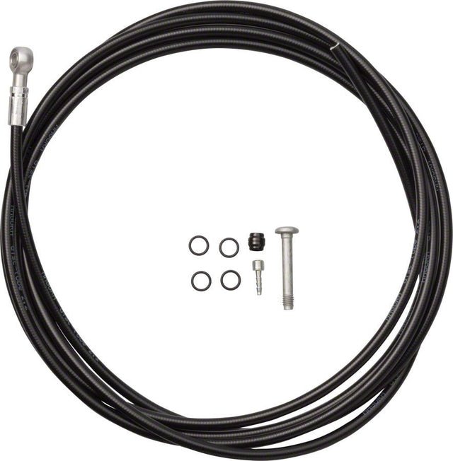 Magura Hydraulic Brake Hose - 2500mm For MT4 to MT TRAIL SL Pressed Banjo Fitting BLK - The Lost Co. - Magura - BR0189 - 4055184036051 - -