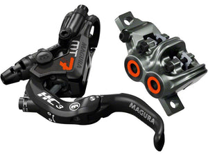 Magura MT7 HC3 Disc Brake and Lever - Front or Rear, Hydraulic, Post Mount, Black/Orange