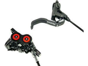 MT5 HC Carbon Disc Brake, Front or Rear, Carbon Black / Neon Red - The Lost Co. - Magura - 2702382 - -