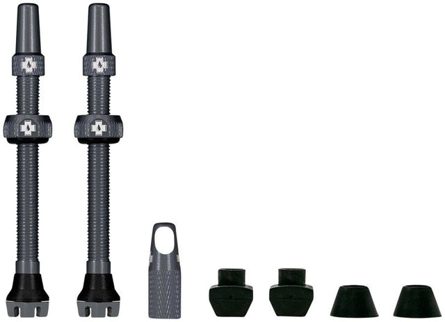 Muc-Off V2 Tubeless Valve Kit - Gray - 44mm Length - Pair - The Lost Co. - Muc-Off - B-MO6070 - 5037835211504 - -