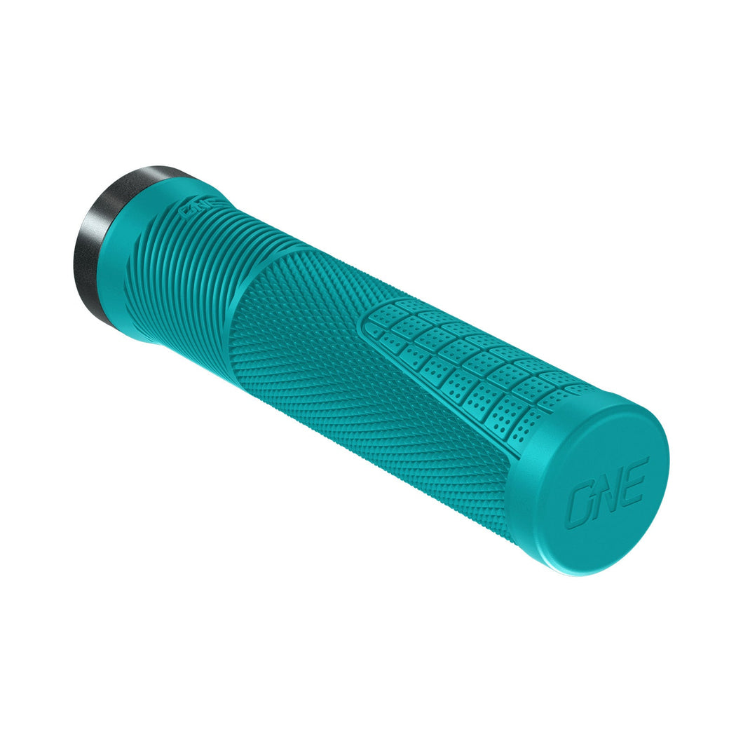 OneUp Components Thin Lock-On Grips - Turquoise - The Lost Co. - OneUp Components - 1C0842TUR - 056962821948 - -