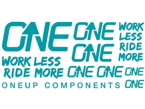 OneUp Decal Kit - The Lost Co. - OneUp Components - 1C0629TUR - 043062821947 - Turquoise -