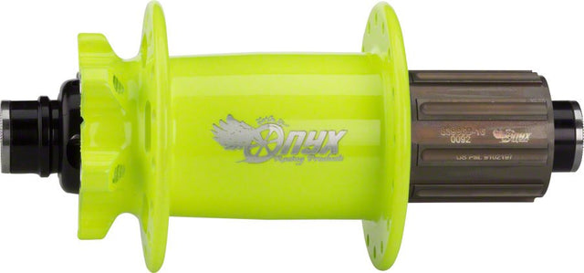 Onyx MTB Rear Hub - 12 x 148mm 6-Bolt HG10 Flourescent Yellow 32H - The Lost Co. - ONYX Racing Products - HU7388 - -