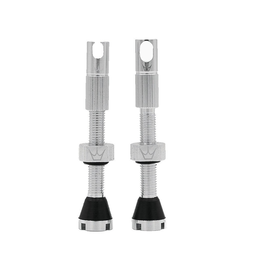 Peatys Alloy Presta Valve Stem Pair - 60mm - Silver - The Lost Co. - Peaty's - B-YE2608 - 5060541582538 - -