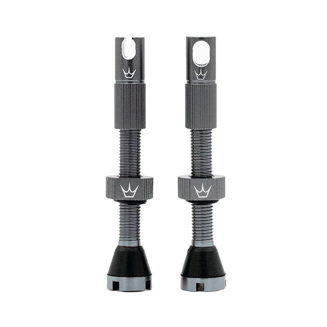 Peatys Alloy Presta Valve Stem Pair - 60mm - Slate - The Lost Co. - Peaty's - B-YE2609 - 5060541582484 - -